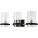 Mazant 3 Light 28 inch MB+PC Bath Light Wall Light